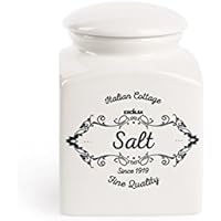 Excelsa Fine Quality tarro Sal, cerámica, blanco