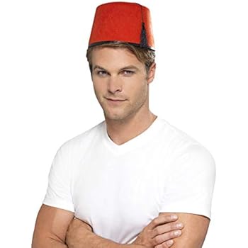 Adulti Rosso Tarboosh Fez Cappello Tommy Cooper Turco Marocchino Fancy Dress Up Costume Enciety Co