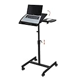 ★ Girar: la superficie de trabajo de la mesa de trabajo de la PC puede girarse 180 ° y girarse 360   °; simplemente encuentre la posición ergonómica que sea mejor para trabajar, navegar o jugar. Surf y trabajar cómodamente en el sofá o la cama, ergonómico.
