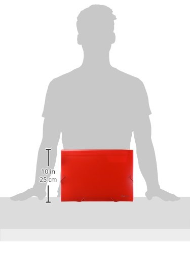 Dohe 90615 - Acorde  n escolar polipropileno transl  cido  color rojo