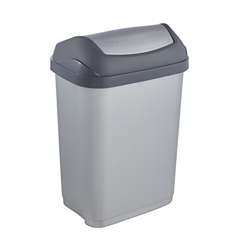 OKT 10306160000 Abfalleimer ‚Swing-Bin‘ 10 L, silber / anthrazit - 2