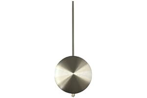 DANS CLOCK SHOP Nuevo reloj tradicional de péndulo varilla y Bob (250 mm imitación plata varilla / 88 mm)