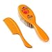 Baby Soft Natural Bristle Brush & Comb Set - Age: 0 m+ - ORANGE