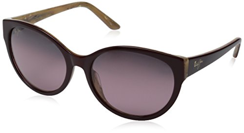 Preisvergleich Produktbild Maui Jim Designer Womens Sunglasses Polarised - Venus Pools GS10002L - Black with Charcoal Wayfarer Frame with Neutral Grey Polarised Lens - Free Shipping, Free Returns, 12 Month Warranty - Size: 58--19--140 - Color: Ruby with Sandstone Interior