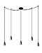 Produktbild Bulb Attack UNO Basic S_5 (7973) A++ to E, Deckenleuchten, Metall, 60 watts, E27, nickel glänzend/schwarznuss, 158,5 x 3,3 x 158,5 cm