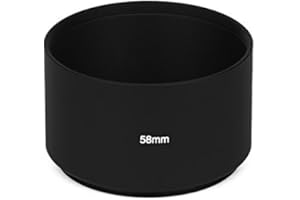 FITTINGS4YOU Gegenlichtblende Sonnenblende Metall lang 58mm Universal 58 mm