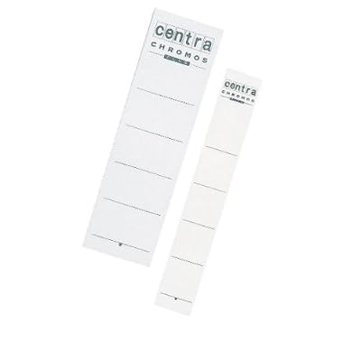 Esselte Etiquettes de Dos, pour Classeurs à Levier Dos de 80mm avec Porte-etiquettes, Dimensions (l x h) : 55x190mm, Sachet de 10 Etiquettes, Blanc, 290105