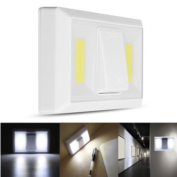 Preisvergleich Produktbild Batteriebetriebene drahtlose COB LED Nachtlicht Super Bright Switch Lampe für Cabinet Closet Garage