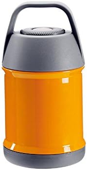 Ponny 18oz Vacuum Flask Food Jar Stainless Steel Wide Mouth Soup Water Mug for Travel Sport Outdoor with Handle (orange)