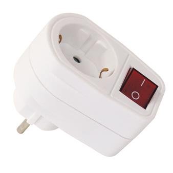Alcasa 1400-S Tipo F Tipo F Blanco Adaptador de Enchufe eléctrico - Adaptador para Enchufe (Tipo F, Tipo F, Blanco)