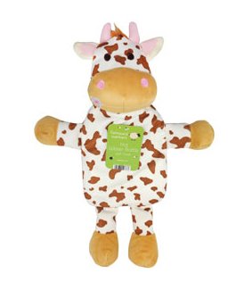 Farmyard Hot Water Bottles With Animal Style Covers, Cow