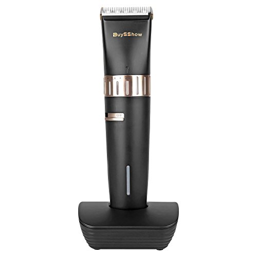 BuySShow Leise professional Haarschneider Set Wiederaufladbare Haarschneider Kit und Trimmer Haarrasierer 11 Anhänge, 8 Kämme, 2 Haircut Grooming Clipper, Friseurumhang, Werkzeuge für Familie - 6