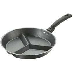 Pendeford Poêle antiadhésive avec 3 Compartiments et Manche Amovible 26 cm