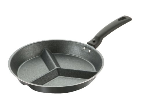Pendeford Bratpfanne mit Antihaftschicht und abnehmbarem Griff, 3 getrennte Abschnitte, 26 cm