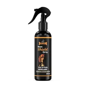 Dogz & Dudez Neem Shield Tick & Flea Repellent Spray for dogs 200ml | For Dog, Cat, Home & Kennel | Anti Tick, Flea, Larvae & Lice, Treatment And Repellent Spray, For puppies, adult dog, kitten and cats of all breed