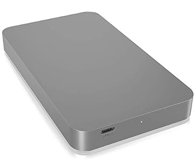 ICY BOX Boîtier Externe 2,5 Pouces pour disques durs et SSD, connecteur USB-C 3.1 (Gen 2, 10 Go/s), entièrement en Aluminium argenté