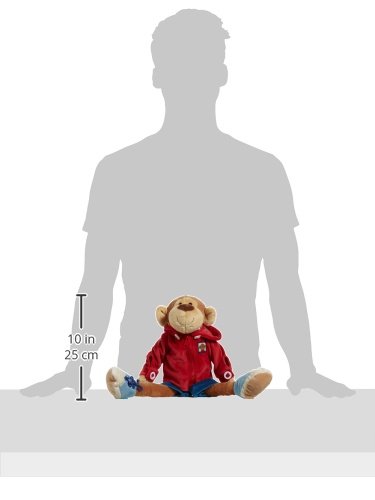 Sigikid 40989 – Mädchen und Jungen, Stofftier Lern-Affe, Spielerisch An Ausziehen lernen, rot/dunkelblau - 11