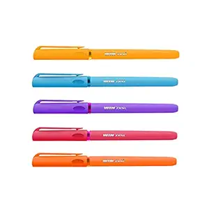 Win Zest Ball Pens | 20 Pens, Blue Ink | 0.7mm Tip for Easy Flow of Ink | Fine Grip for Prolonged Writing | Set of Different Body Colours | Smooth and Fast Writing | Best for School, College, Exams, Office & Business Use | Combo Pack of Stationery | Pens for Girls | Pens for Writing