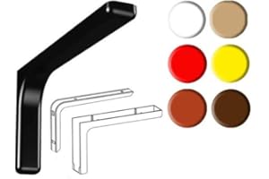 PEBSHOP Mensola per arredamento ricoperte in plastica cf. 2 pz. (cm. 18 Colore nero)