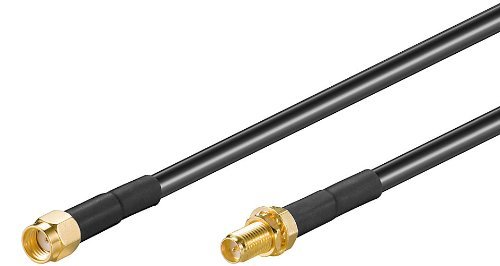 MANAX® WLAN Antennenverlängerungskabel RP-SMA Stecker > RP-SMA Buchse 2,0 m