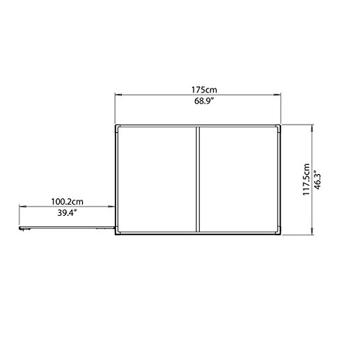 SkyLight Anlehn-Gartenschuppen 4×6, grau - 4