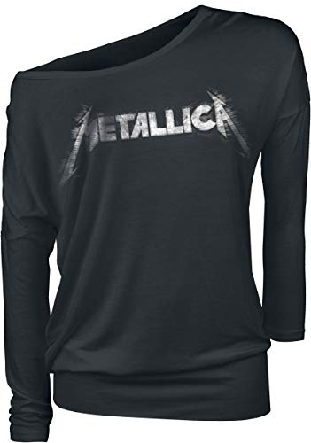Preisvergleich Produktbild Unbekannt Metallica Spiked Logo Girl-Longsleeve schwarz S
