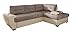 Produktbild Cotta C302660 P709 D202 Polsterecke 2-er Ottomane mit Bettfunktion und Bettkasten, im Sitz und Rücken Microfaser schlamfarben und im Korpus Kunstleder Creme, 244 x 174 cm