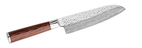 Wakoli Damastmesser (Santokumesser) japanischer Damaststahl VG-10, mit Holzverpackung, Wakoli Deluxe Serie - 3