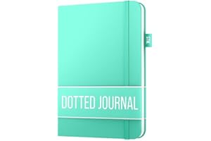 Scribbles That Matter dziennik w formacie A6 (100 g/m²), w kropki, gruba 200 + gładkie strony, twarda oprawa ze skóry wegańskiej, wersja Pro (węgiel drzewny)