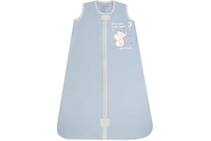 Mama Cheetah Baby Schlafsack 1.0 TOG, Bio-Baumwolle, Tragbare Babydecke, Schlafsack mit 2-Wege-Reißverschluss, Ganzjahres-Baby-Schlafsack, Kleinkind Junge Mädchen Neugeborenes, Large (12-18 Monat)