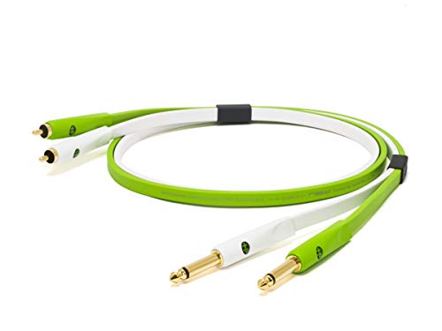 Oyaide NEORTS1M - Cable para instrumentos (RCA, 6.3 mm), color verde