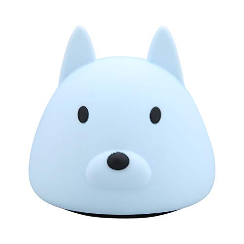 Light Lamp Puppy Silica Gel LED Child Bedroom Eye Protection Table Lamp Baby Charging Mood USB Bedside Desk Table Lamp (11 * 11 * 11cm)