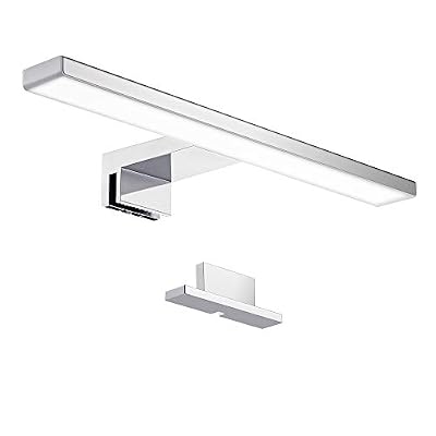 Aourow Lampe Miroir Salle de Bain LED 5W 230V 500lm Aourow,IP44 Etanche 30cm Pince Luminaire Salle de Bain,Blanc Neutre 4000K,Pas de Stroboscope Eclairage,Acier Inoxydable Anti-buée Ampoule de Miroir,300mm