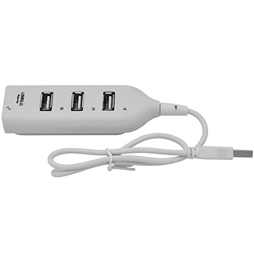 Evolution 4-Port Mini Hub USB 2.0 weiß | 4 Highspeed Ports | für Notebook, PC, Laptop usw