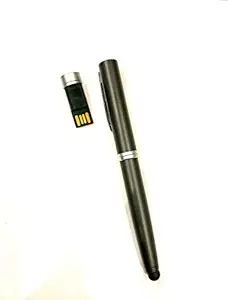 Smile world Black Matt Finish matel Pen Style with Stylus 16gb pendrive