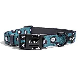 FURRY & CO Premium Dog Collar - Adjustable Heavy Duty Collar with Quick-Release Buckle, Lined with Neoprene (Medium)