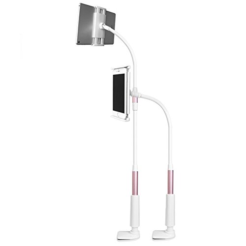 TOAOB Rosa 360 Drehen Handyhalter Desktop-Ständer 84-127cm Flexibel Langen Arm Schwanenhals Halterung Tablet Halterung für 4-10,6 Zoll Android und Apple Device