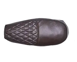 KOHLI Bullet Accessories New Half Diamond Cut Design Brown Seat Cover for Royal Enfield Interceptor 650