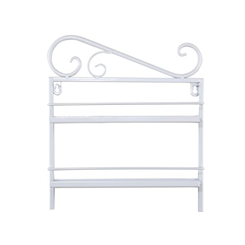 Nagellack Display, Tenine Nagellack Aufbewahrung, an der Wand befestigtes Öl-wesentlicher / Nagellack Zahnstange, 5 Reihen Nagellack Regal Anzeigen Halter (Weiß) - 6