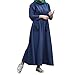 Produktbild CixNy Damen Kleider Röcke Islamischen Arabisch Sommerkleider Strandkleid Sommer Muslim Solid Color Perlen Verschönert Fließende Abendmode Tüllkleid (Blue, Medium)