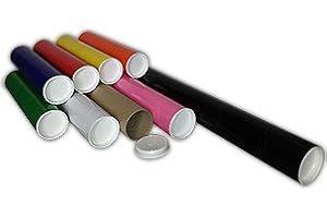 ODL PACKAGING 25 Black A3 (330mm x 50mm) Cardboard Postal Tubes + End Caps