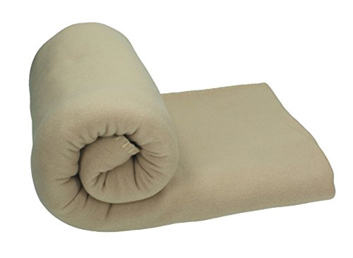 Betz Luxus Fleecedecke Kuscheldecke Farbe sand beige Größe 130x170 cm Qualität: 220 g/m²