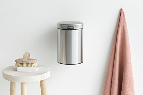 Brabantia 115561 Wandabfallbehälter newIcon mit Kunststoffeinsatz, 3 L, Edelstahl, matt steel, 18.4 x 18.3 cm - 13