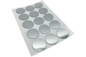 KLAMA 15x Selbstklebende Abdeckkappen für Schrauben, Bohrlöcher & kleine Macken - Universell einsetzbare Schraubenabdeckung (Chrom, Ø 20 mm)