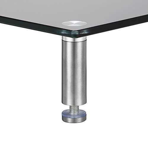 VonHaus Gebogener Ständer aus Glas für Computer, Laptops & TV – 56 x 24cm - 6