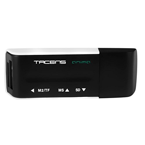 Tacens Anima ACRM1 - Lector de tarjetas m  ltiple  46 en 1  USB 2 0  4 ranuras  r  pido y ligero  color negro