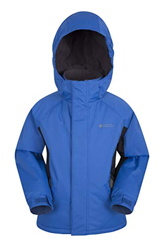 Mountain Warehouse Veste de Ski Raptor Enfants - Manteau résistant à la Neige, Doublure Polaire, Jupe Pare-Neige intégrée - Parfaite pour Le Camping en Hiver Bleu Cobalt 11-12 Ans