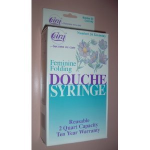 Feminine Folding Douche Syringe, Travel And Home Use, Folding 2 Qt. Style With Storagetravel Purse