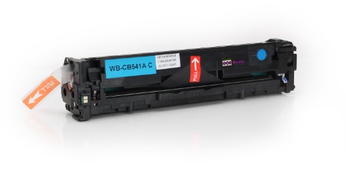 Toner kompatibel zu HP CB541A | Cyan für ca. 1.400 Seiten | ersetzt Toner für HP Color Laserjet CP & CM Serien