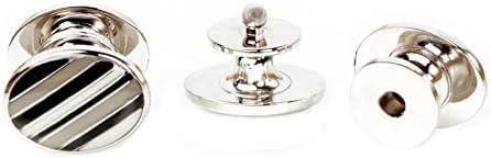 Cufflinks with Gift Box HB Grau-Schwarz-Weiss Knob Pressure Mechanics